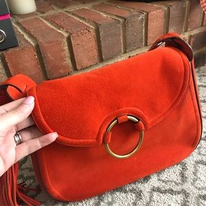 Tory Burch Orange Suede Purse